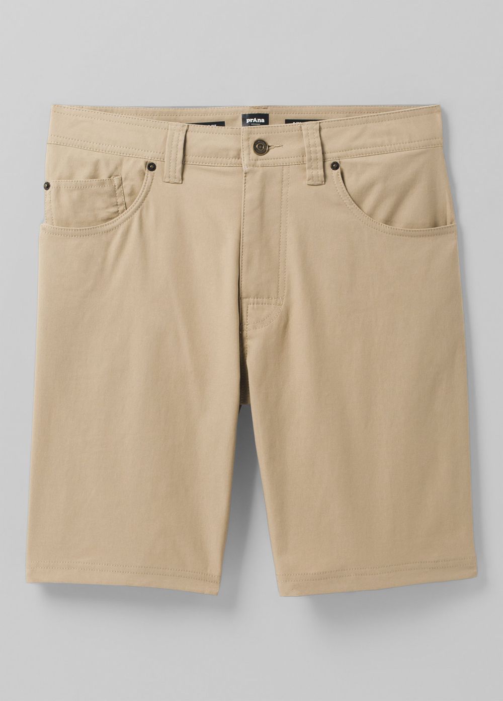 Beige Men's PrAna Brion II Shorts | 07135-DINF