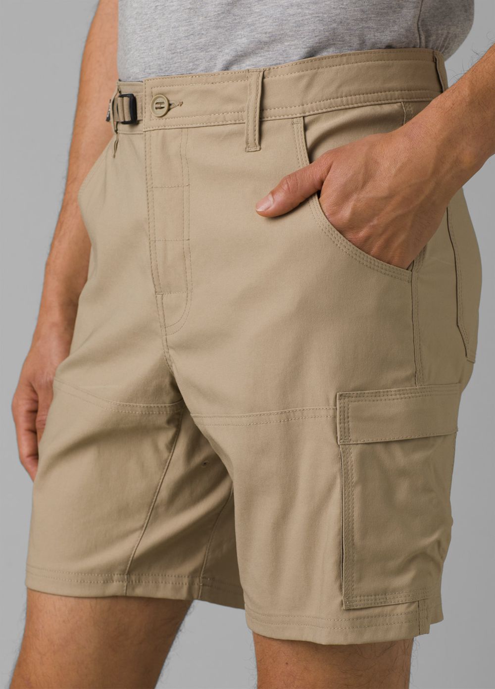 Beige Men's PrAna Stretch Zion II Shorts | 58204-YGPU