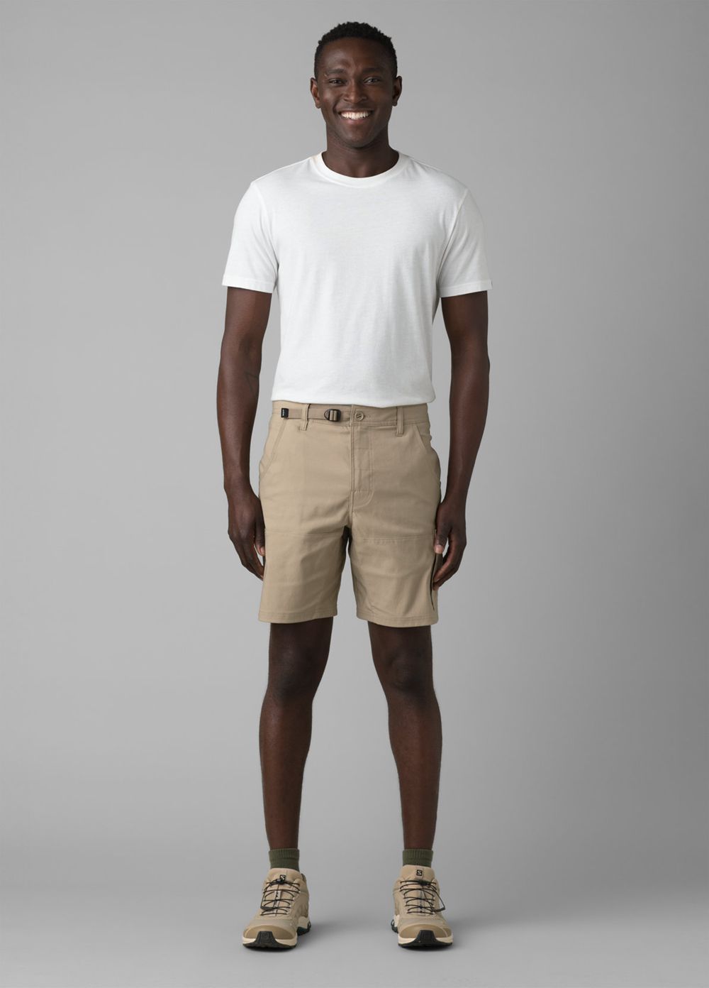 Beige Men's PrAna Stretch Zion II Shorts | 58204-YGPU