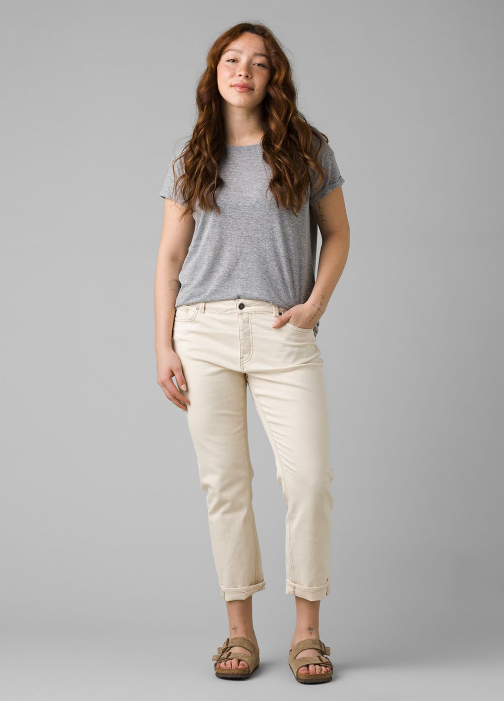 Beige Women's PrAna Buxton Jeans | 53874-DWSI