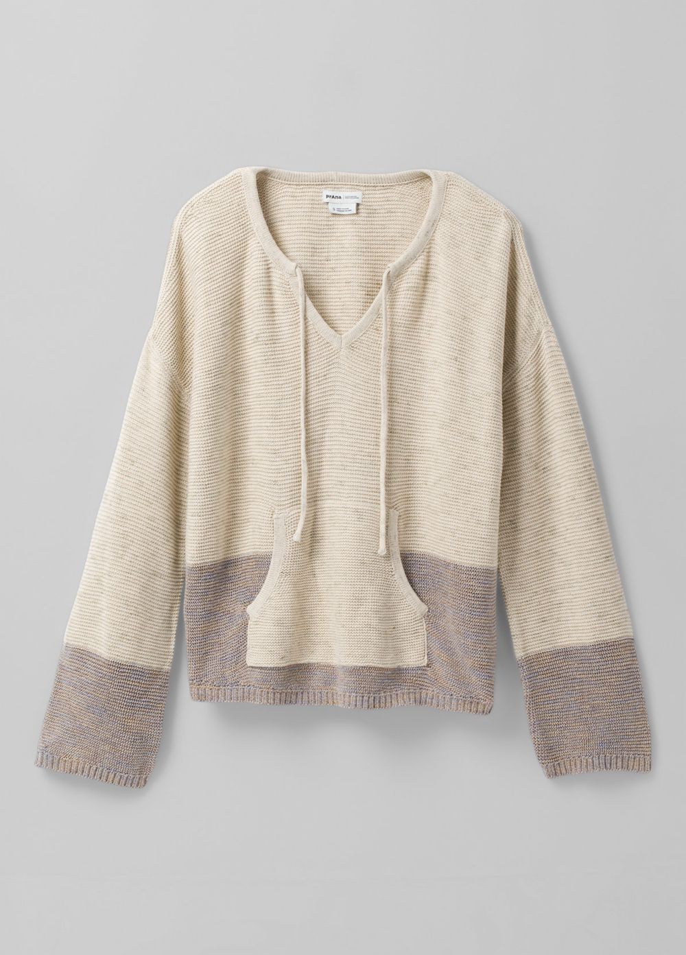 Beige Women's PrAna Crystal Beach Sweaters | 06275-LMFR