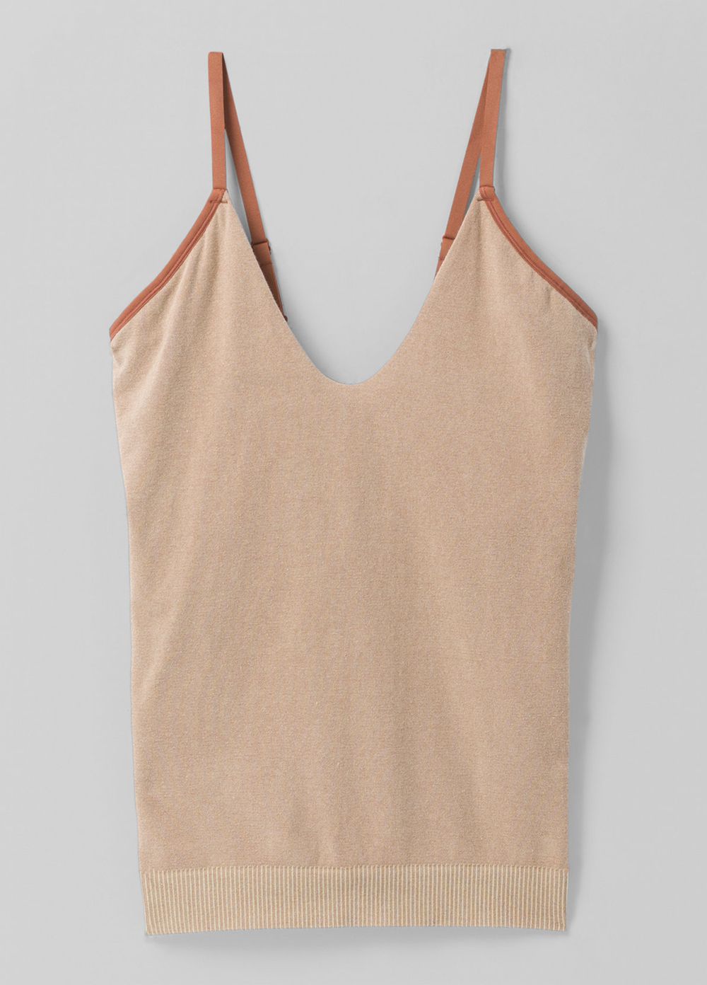 Beige Women's PrAna Sopra Seamless Tank Top | 83617-RUMW