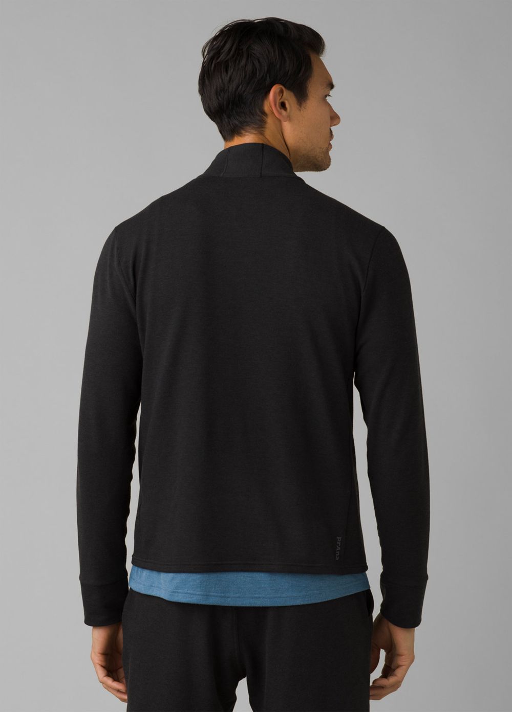 Black Men's PrAna Altitude Tracker 1/4 Zip Sweaters | 26487-IFMP