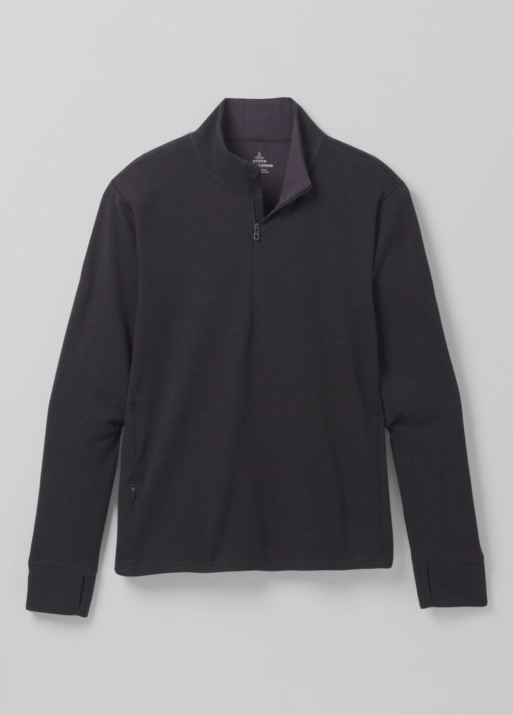 Black Men's PrAna Altitude Tracker 1/4 Zip Sweaters | 26487-IFMP