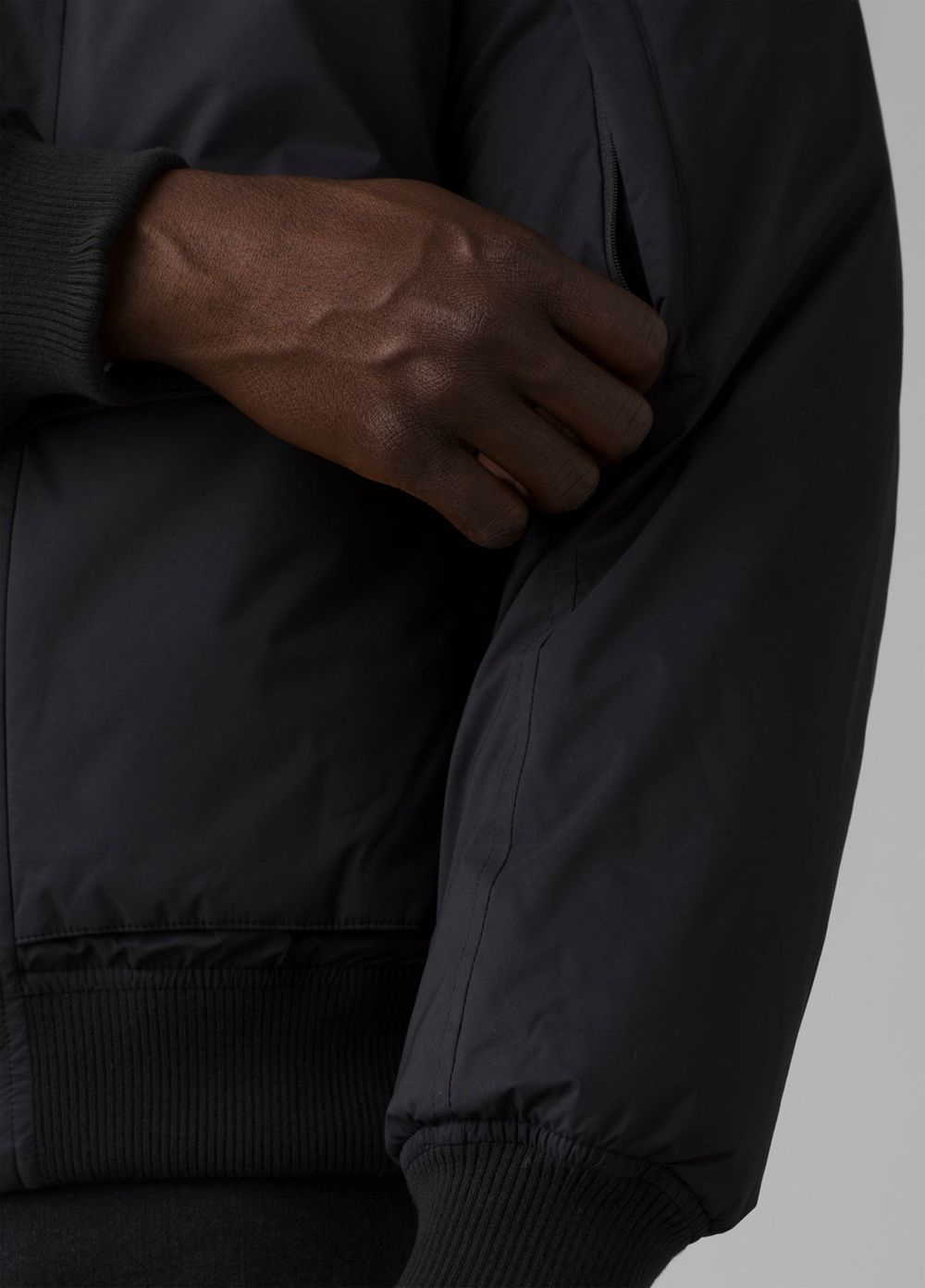 Black Men's PrAna Baadwin Bomber Jackets | 32814-ZPKH