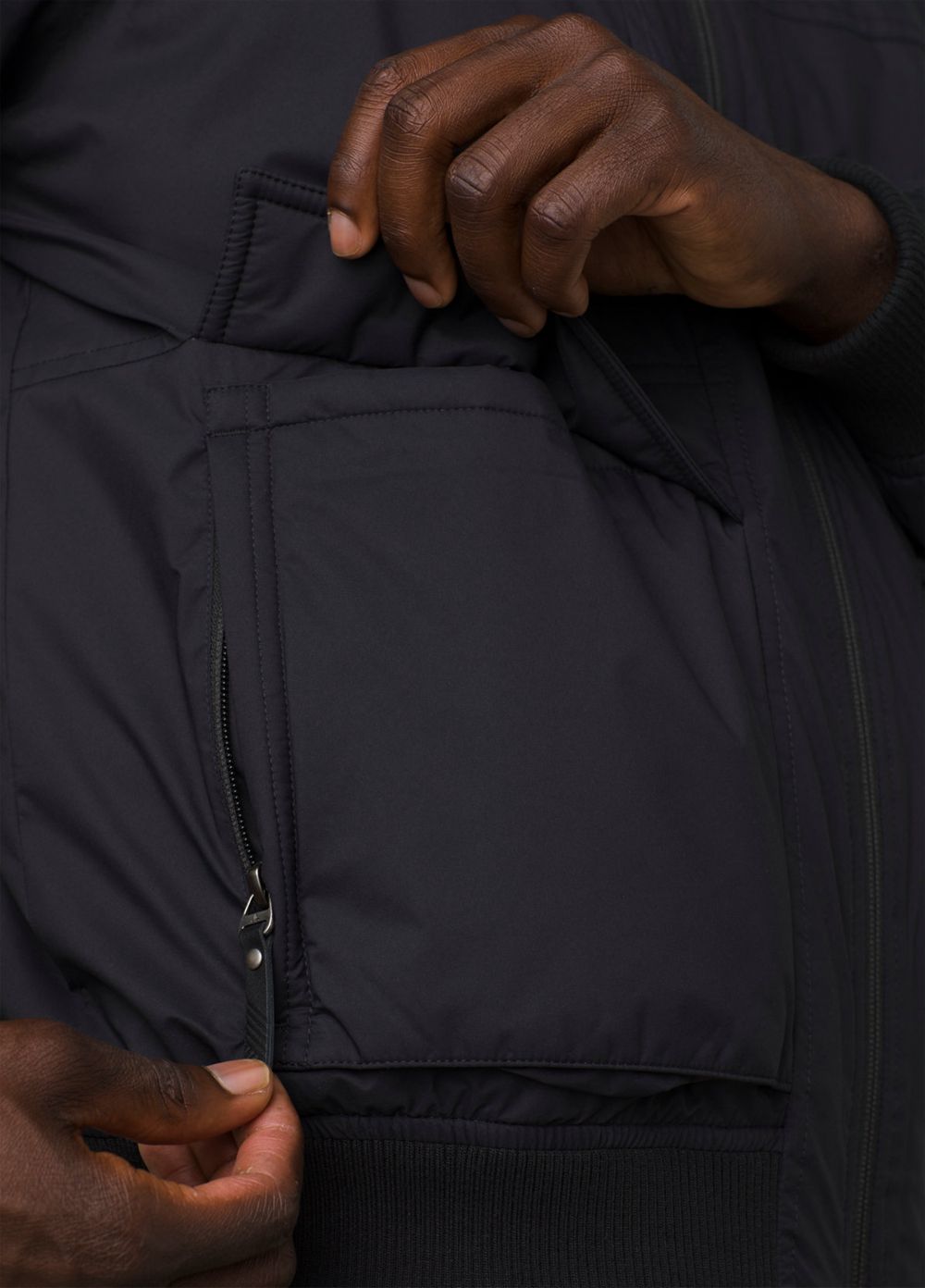 Black Men's PrAna Baadwin Bomber Jackets | 32814-ZPKH