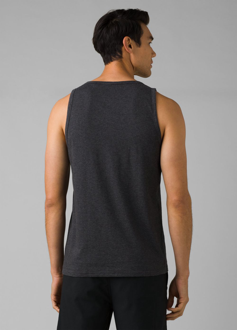 Black Men's PrAna Cotton Tank Top | 86932-RTZC