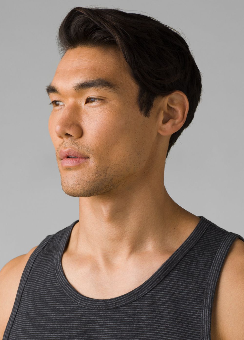 Black Men's PrAna Cotton Tank Top | 86932-RTZC