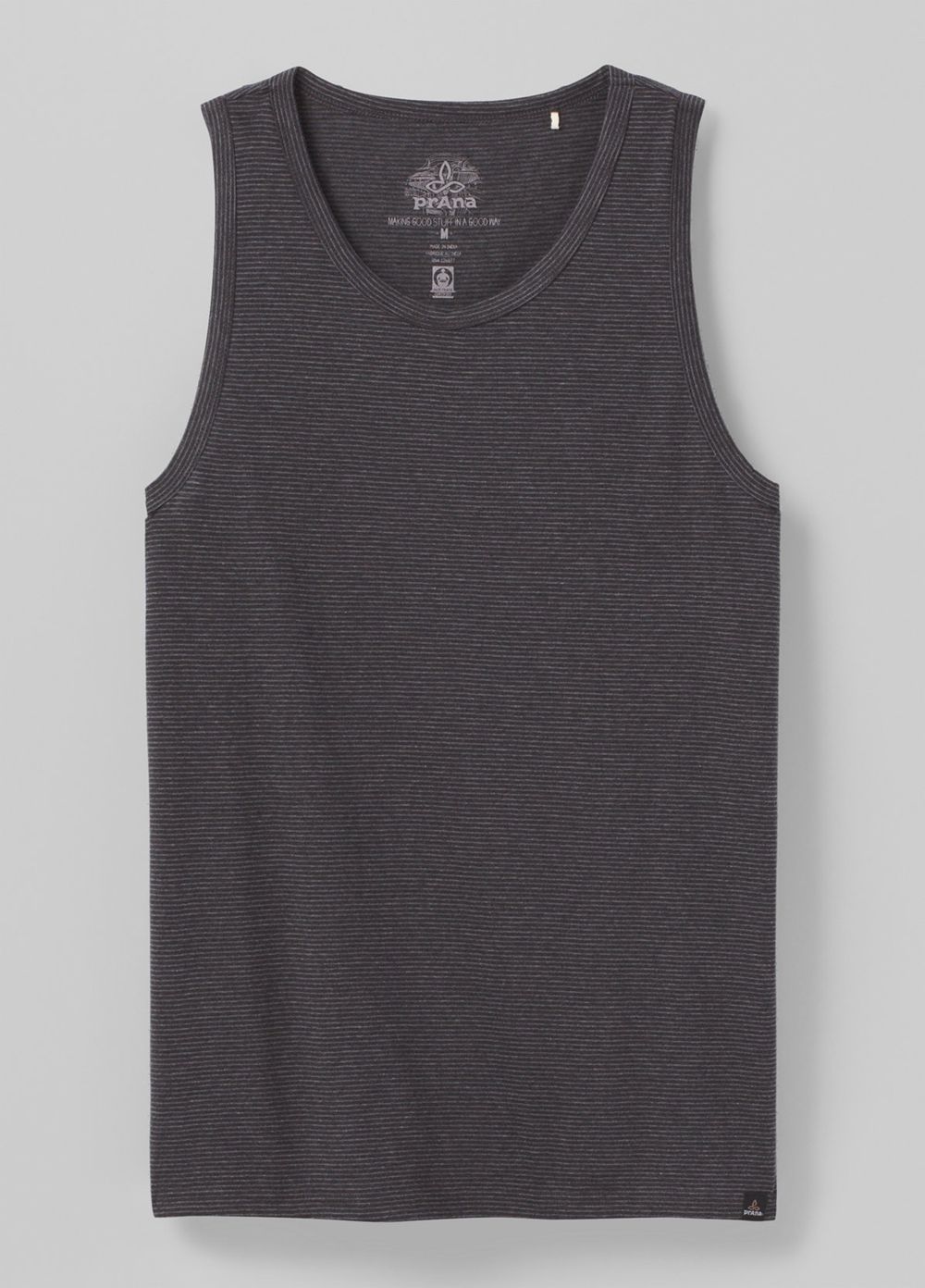 Black Men's PrAna Cotton Tank Top | 86932-RTZC