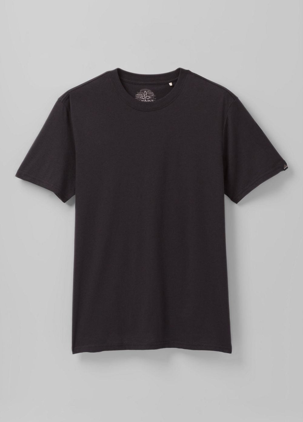 Black Men's PrAna Crew T-Shirts | 20895-RLFW