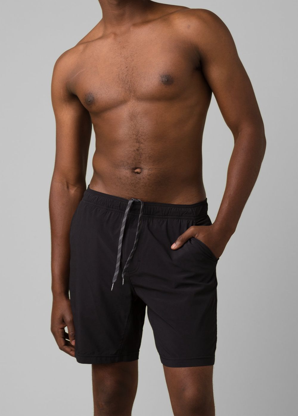 Black Men\'s PrAna Heiro Lined Shorts | 34619-OJLH