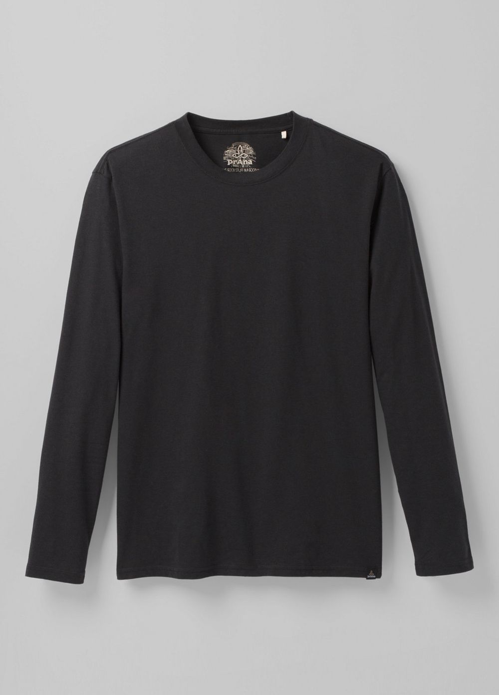 Black Men's PrAna Long Sleeve T-Shirts | 34956-JFVR