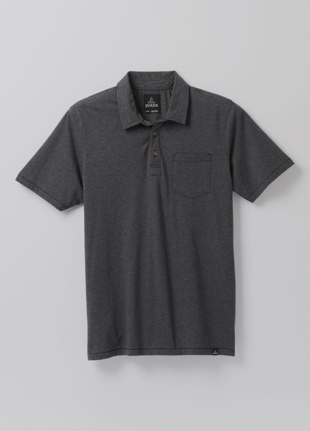 Black Men's PrAna Polo Shirts | 79435-HWZT