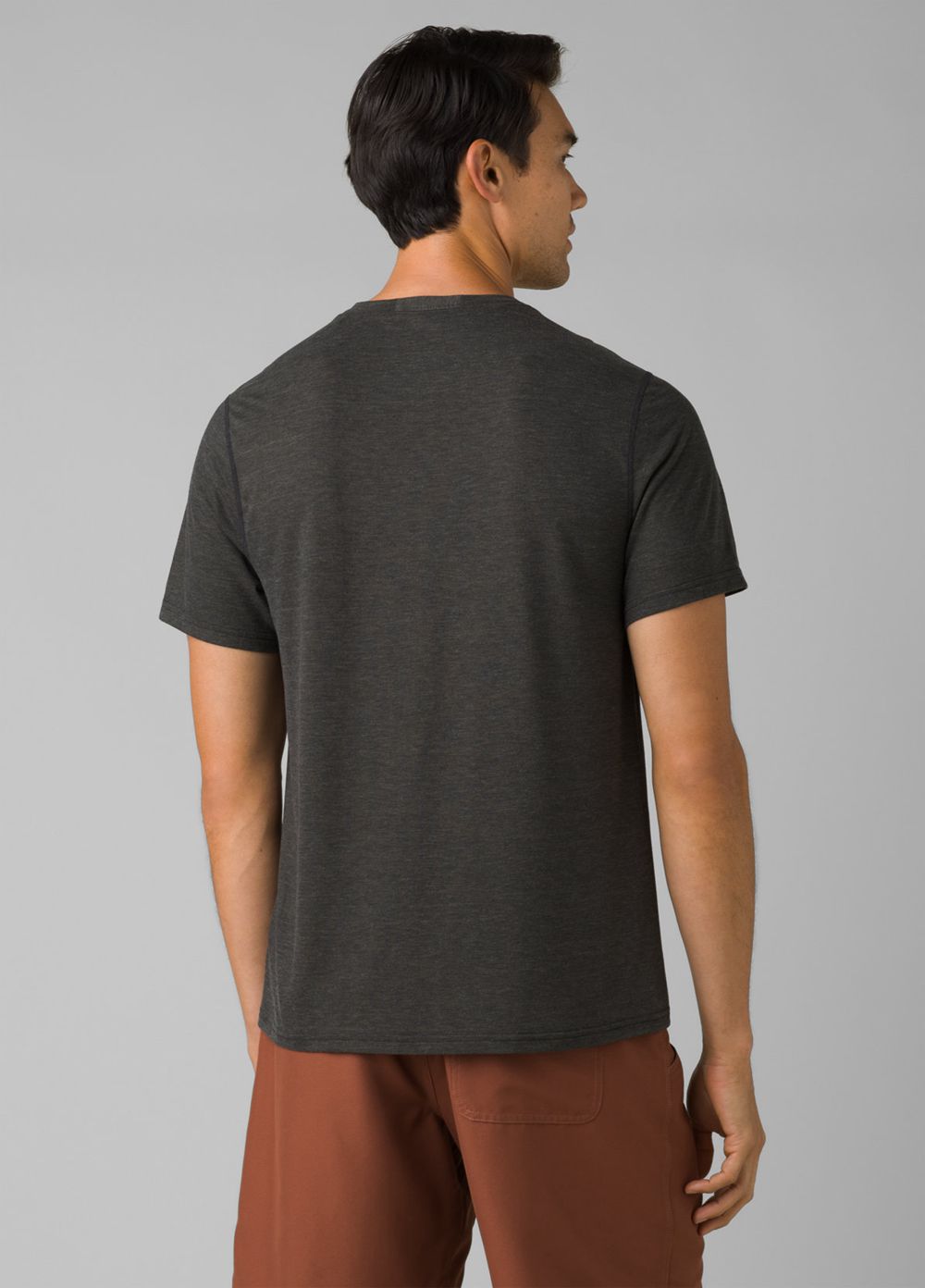 Black Men's PrAna Prospect Heights Crew T-Shirts | 92580-HAIK