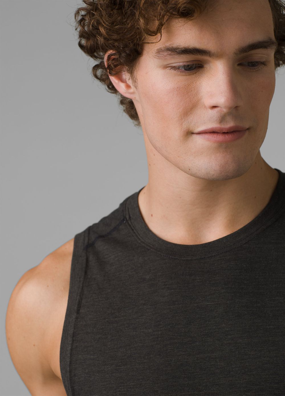 Black Men's PrAna Prospect Heights Tank Top | 73261-YFGI