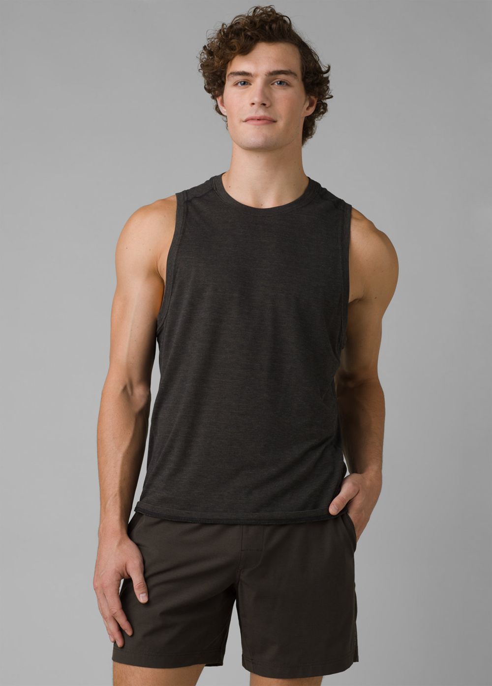 Black Men\'s PrAna Prospect Heights Tank Top | 73261-YFGI