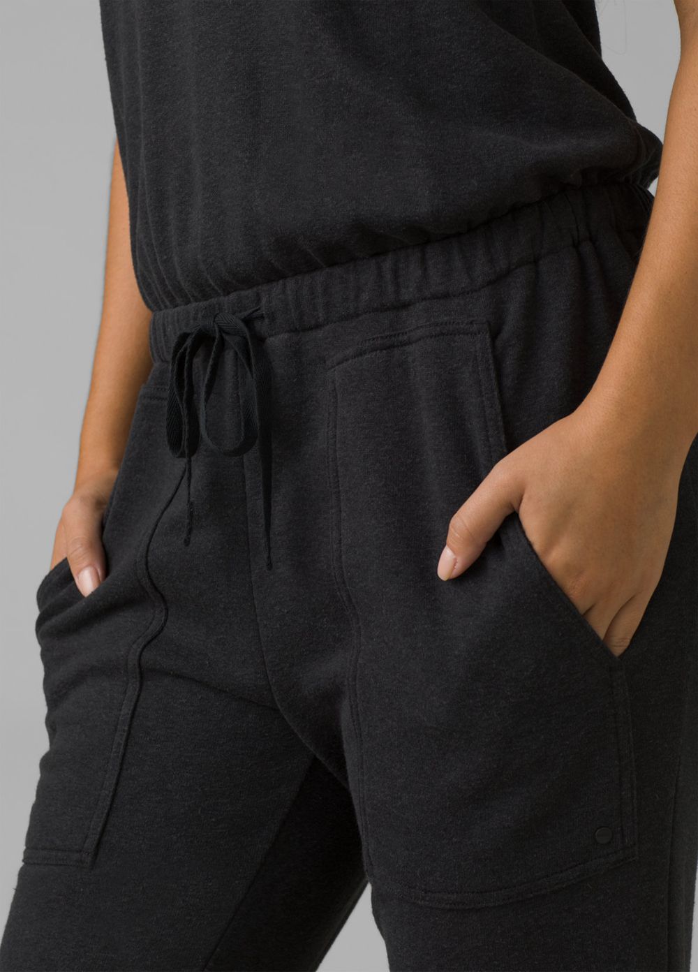 Black Women's PrAna Cozy Up Jumpsuits | 20134-ESNK