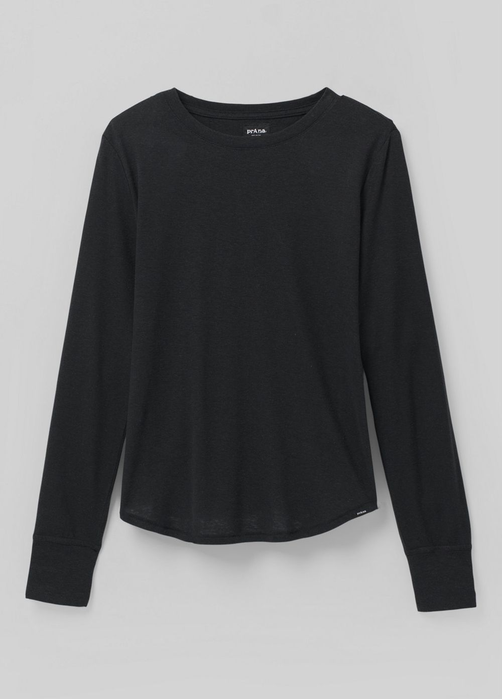 Black Women's PrAna Cozy Up Long Sleeve T-Shirts | 10472-RHUZ