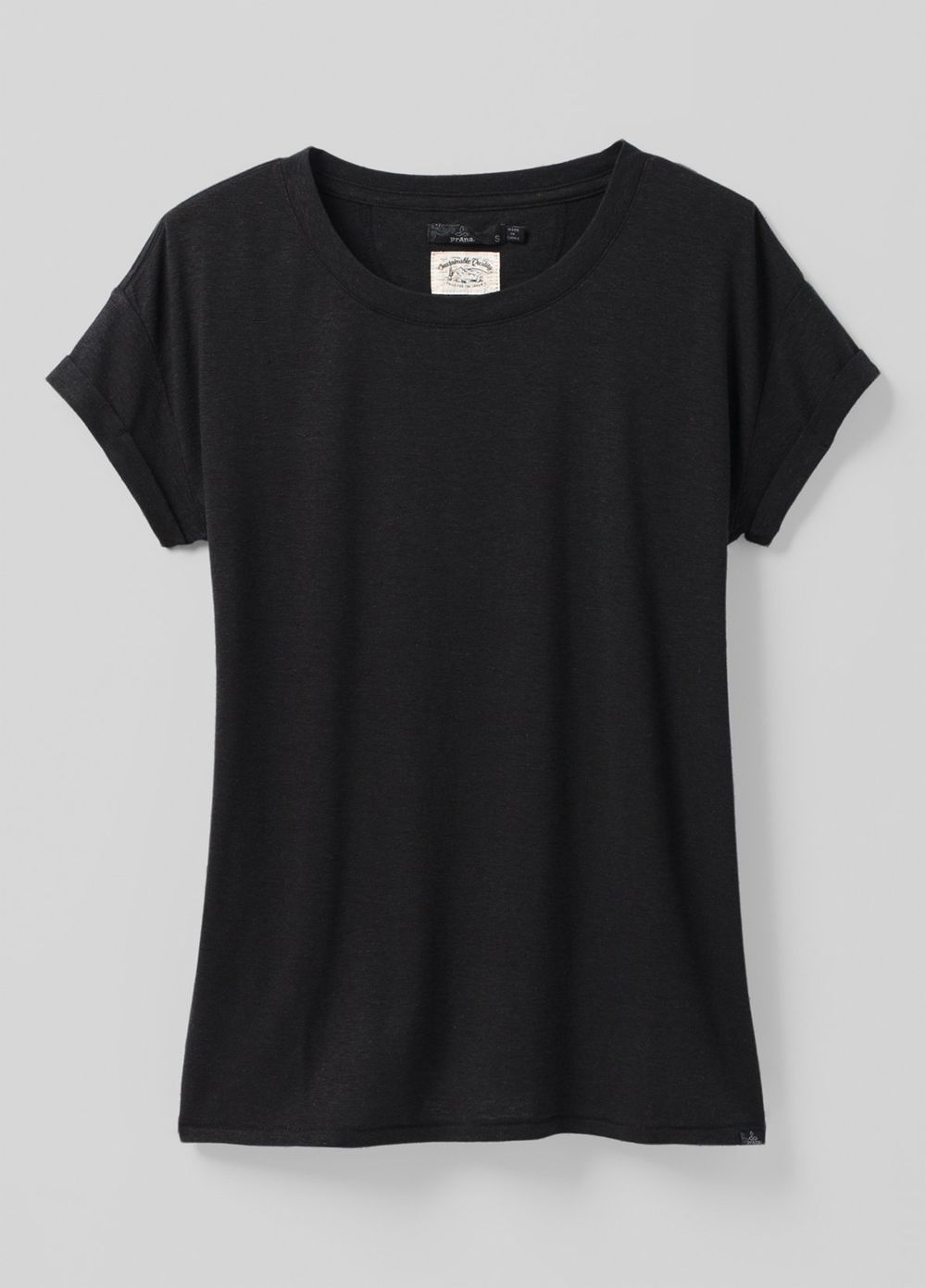 Black Women's PrAna Cozy Up Plus T-Shirts | 93604-LCGA