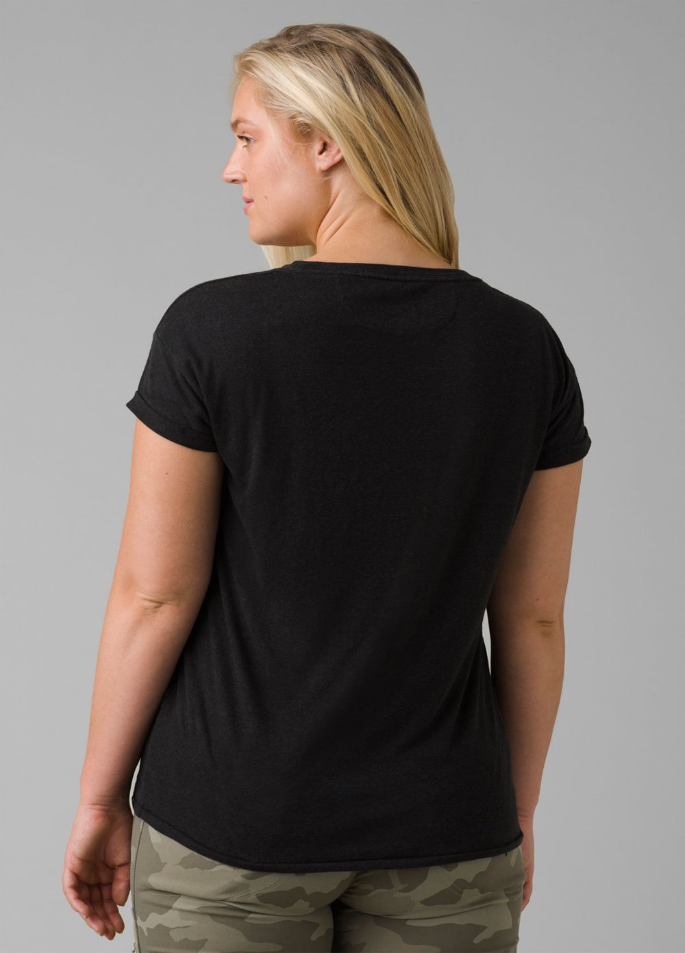 Black Women's PrAna Cozy Up T-Shirts | 12438-VHIG