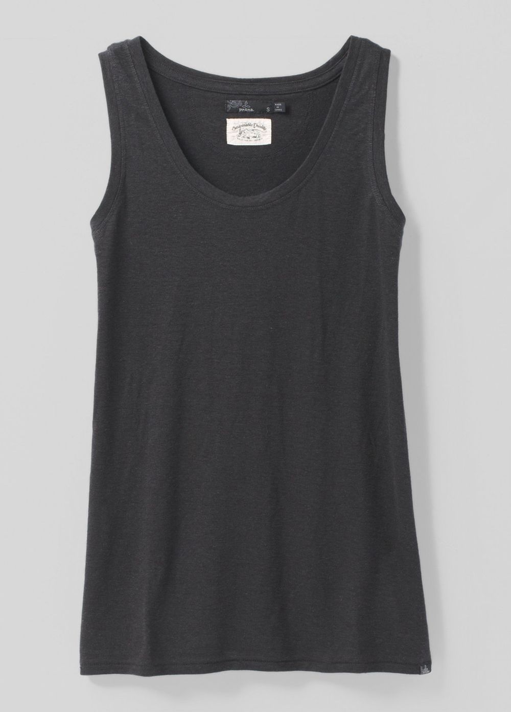 Black Women's PrAna Cozy Up Tank Top | 13725-QSYM