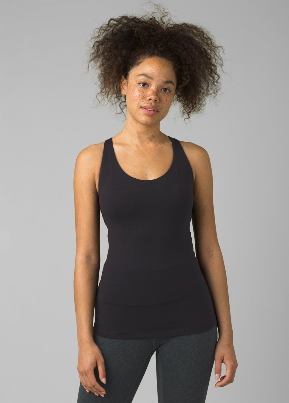 Black Women\'s PrAna Everyday Tank Top | 49765-PLHC