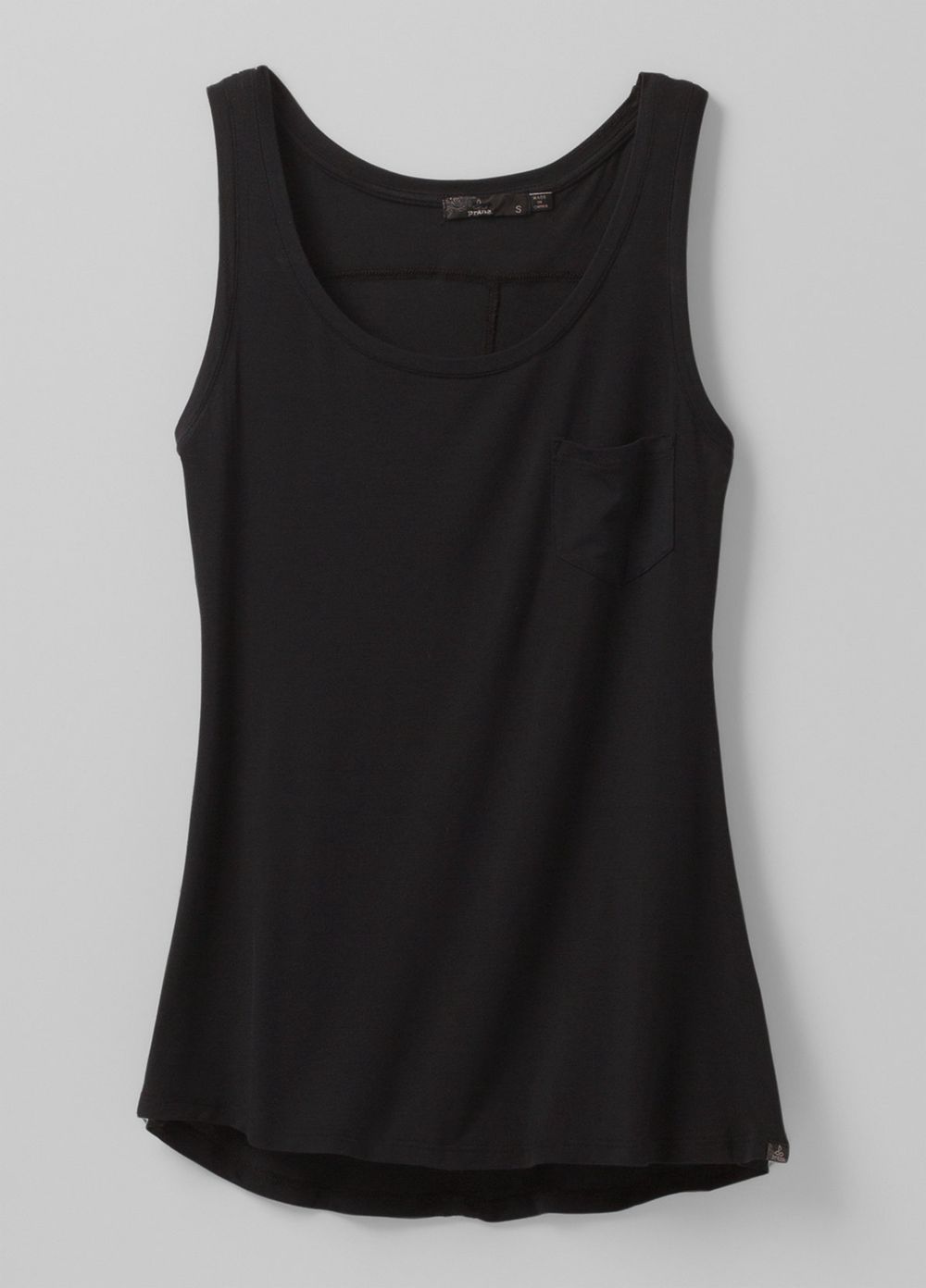 Black Women's PrAna Foundation Scoop Neck Tank Top | 39516-MEVF