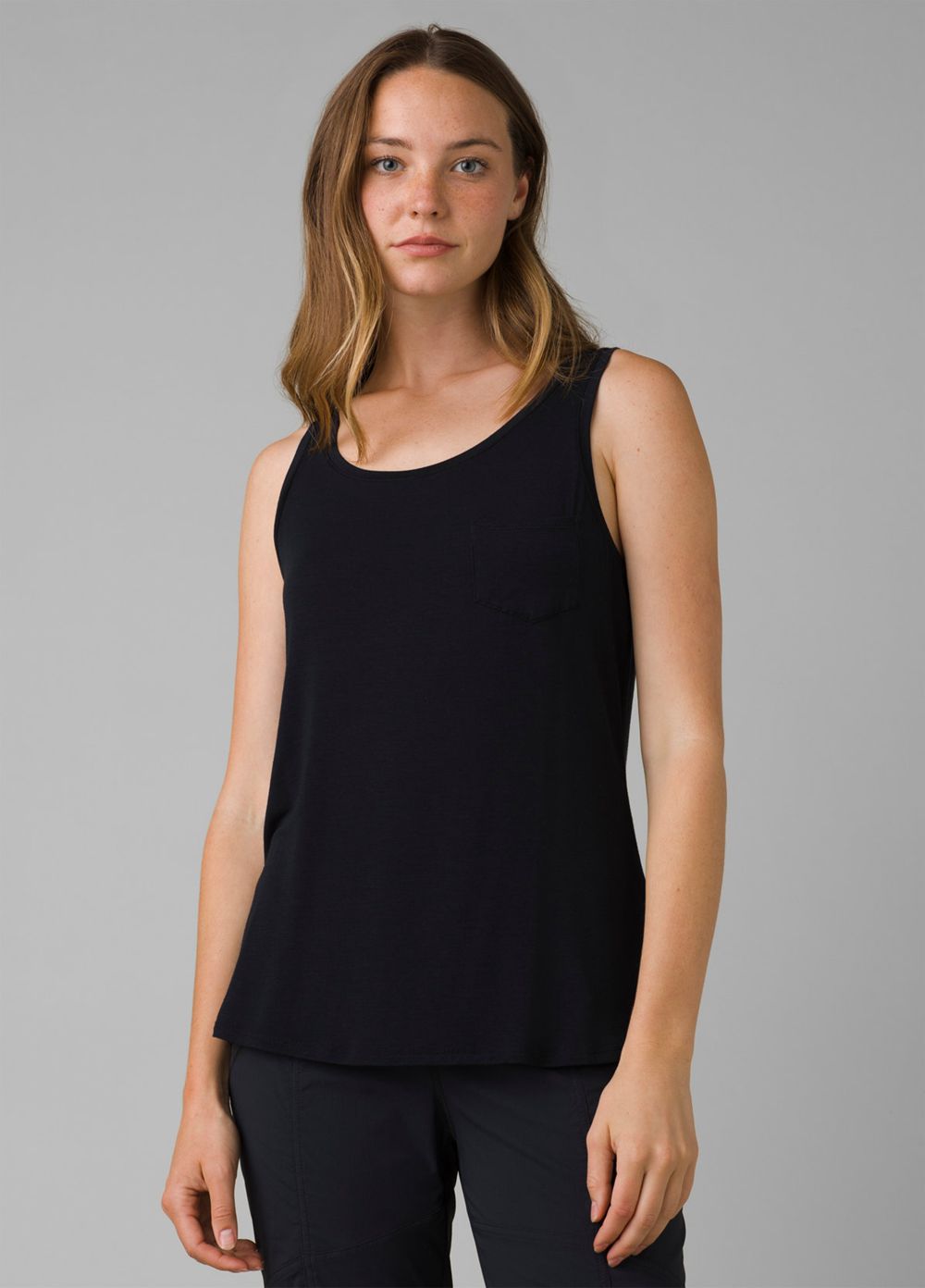 Black Women\'s PrAna Foundation Scoop Neck Tank Top | 39516-MEVF