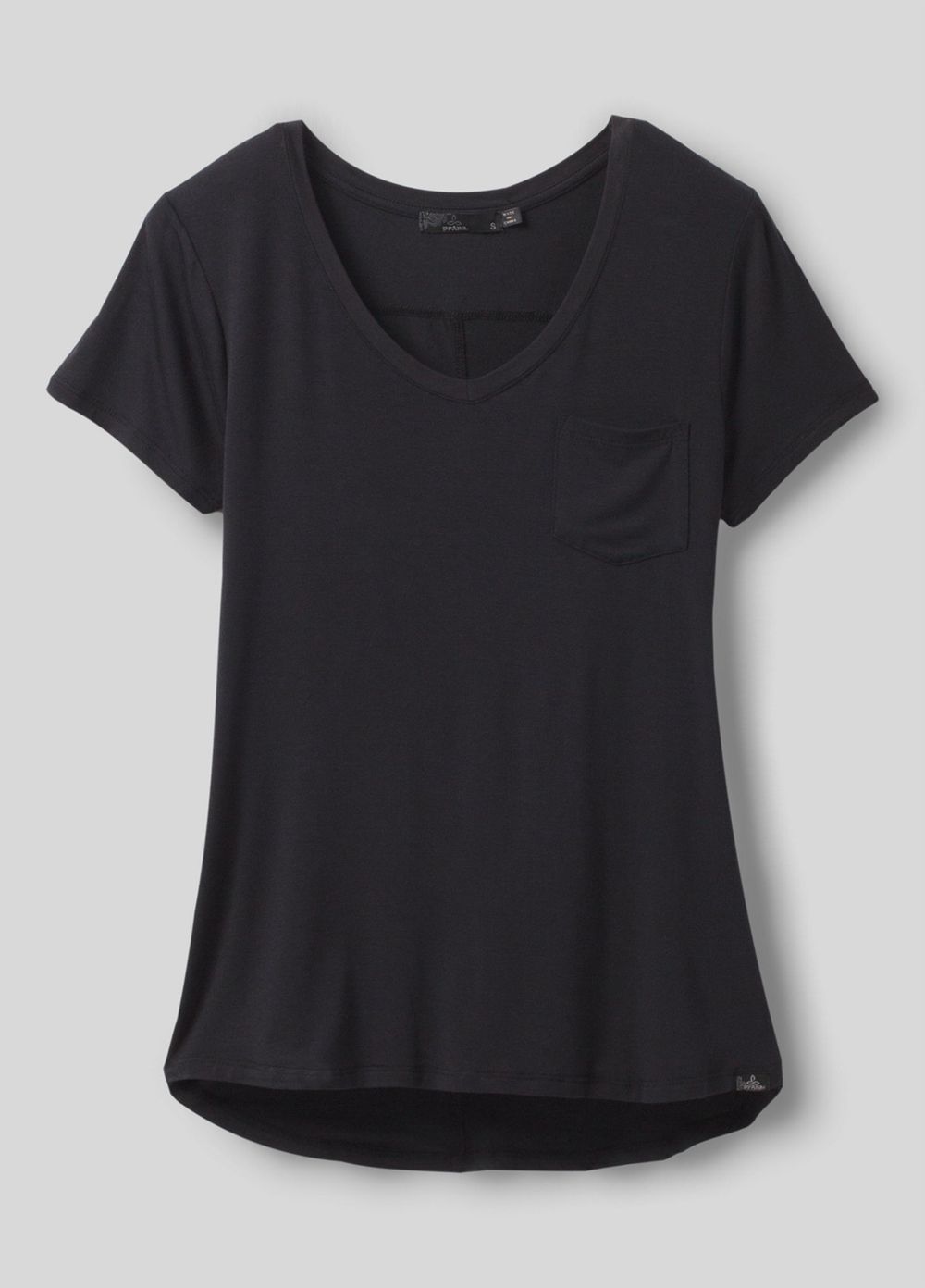 Black Women's PrAna Foundation Short Sleeve Plus T-Shirts | 85296-ZGLR