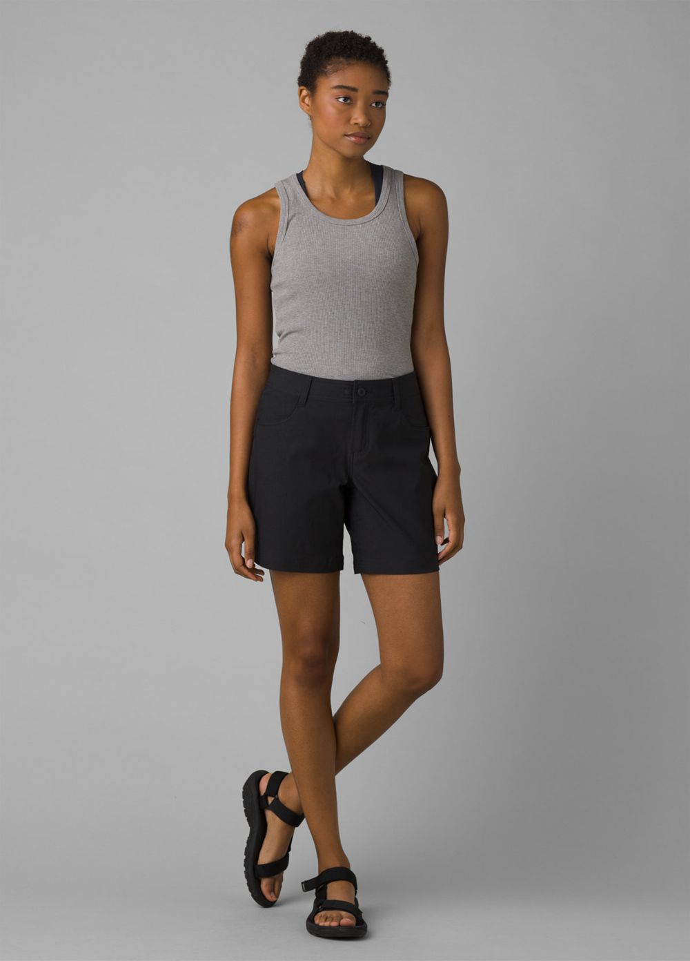 Black Women's PrAna Halle II Shorts | 01235-WVAG