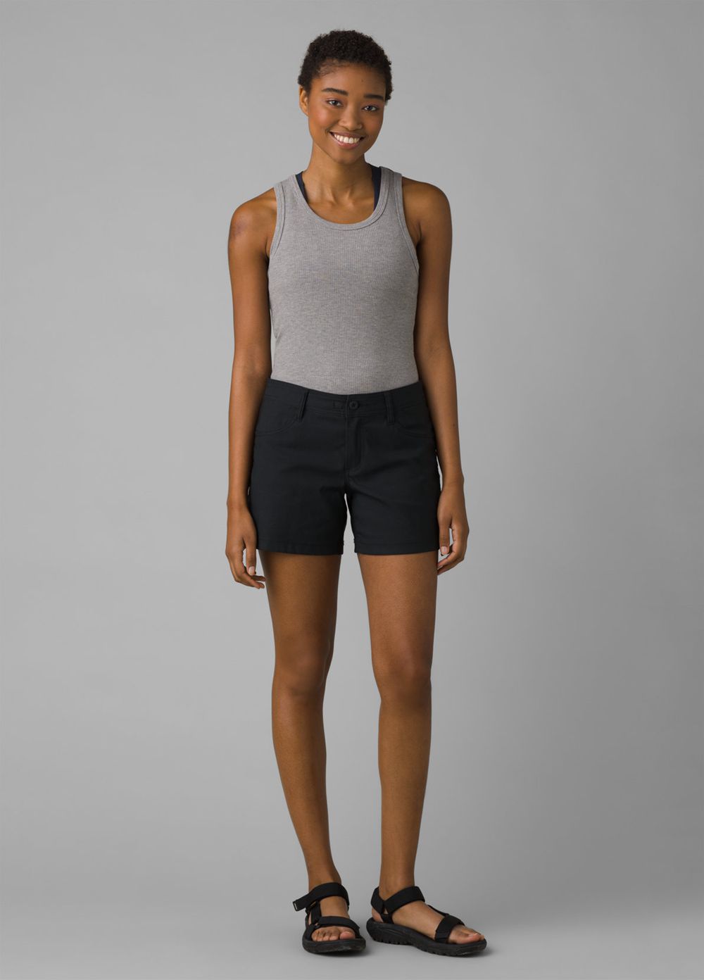 Black Women's PrAna Halle II Shorts | 01235-WVAG