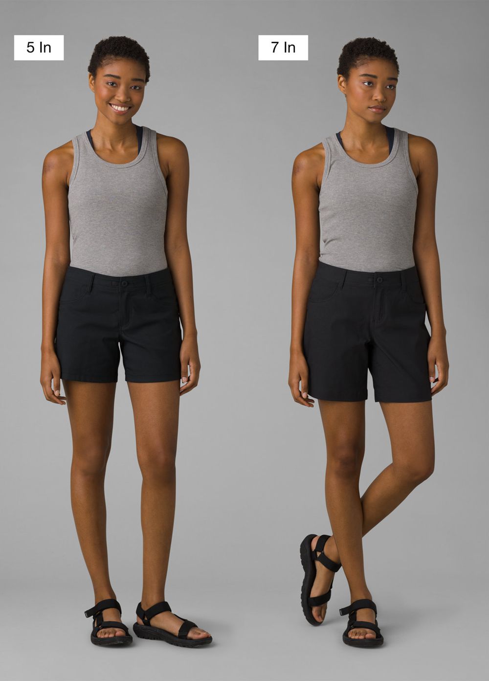 Black Women's PrAna Halle II Shorts | 01235-WVAG