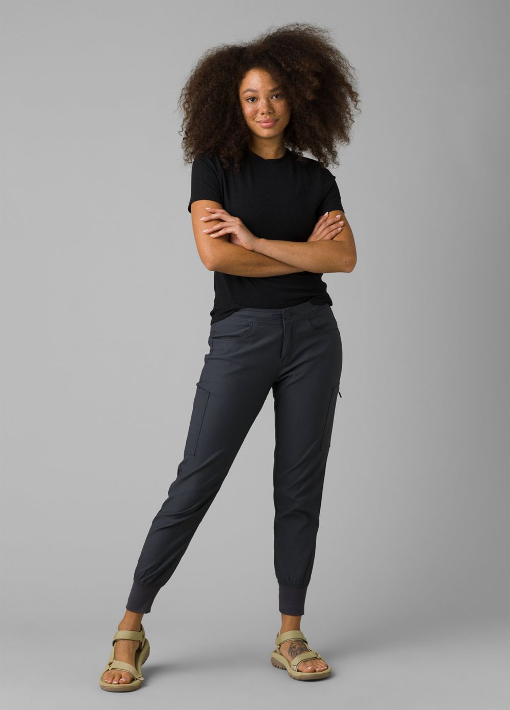 Black Women's PrAna Halle Jogger II Pants | 96725-FXOT