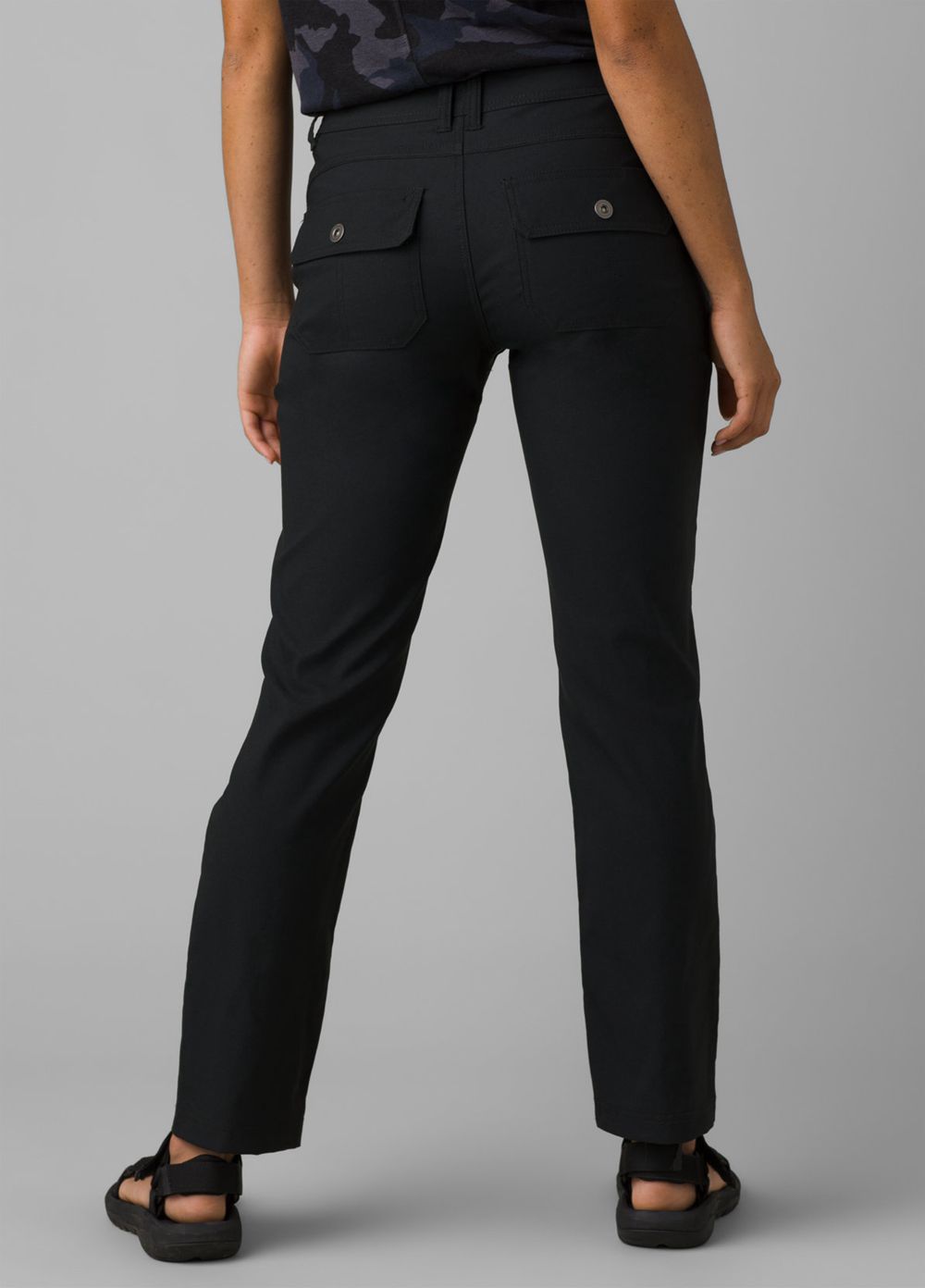 Black Women's PrAna Halle Straight II Pants | 80649-AFDB