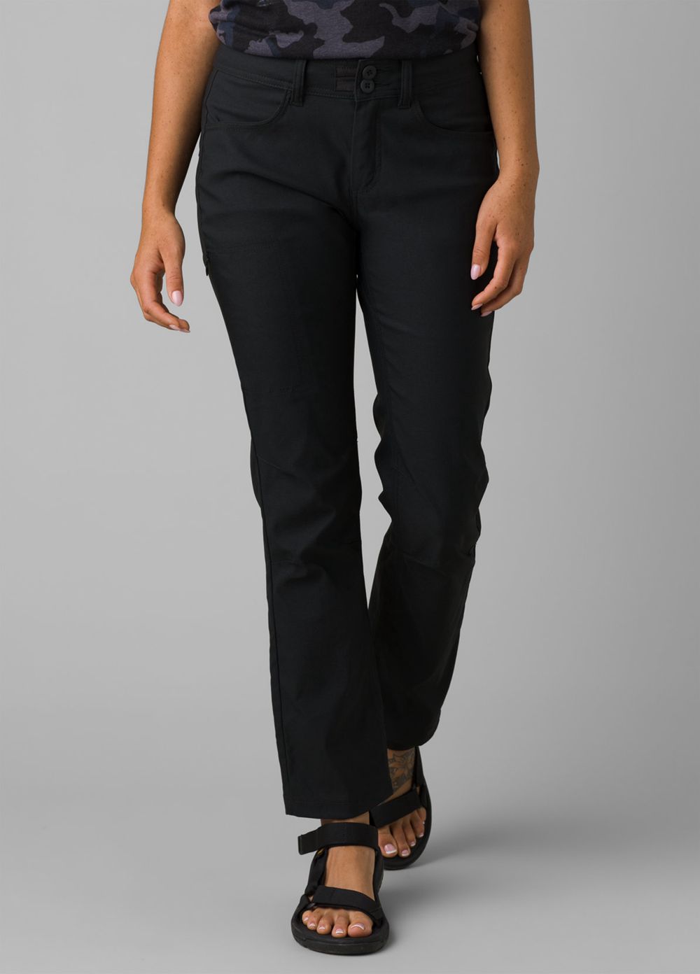 Black Women\'s PrAna Halle Straight II Pants | 80649-AFDB