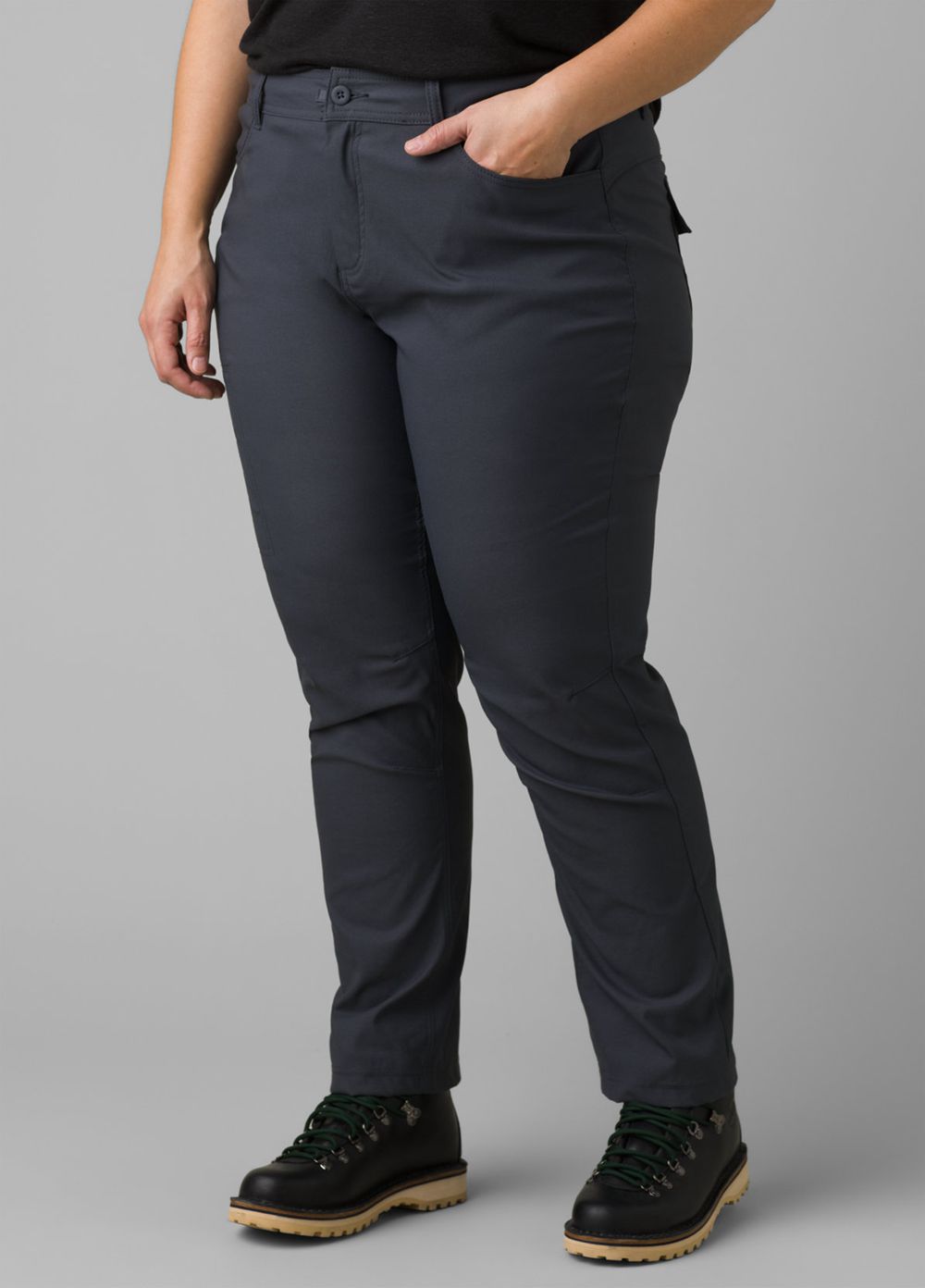 Black Women\'s PrAna Halle Straight Plus II Pants | 52807-NACE