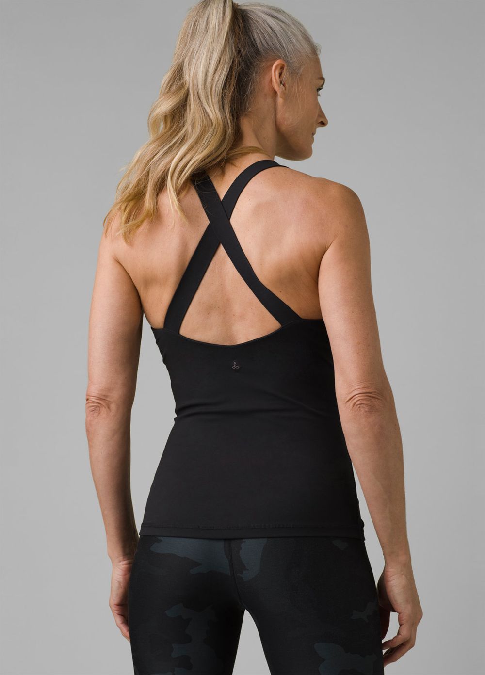 Black Women's PrAna Layna Tank Top | 12084-MYOW