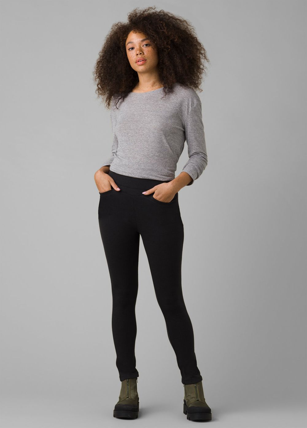 Black Women's PrAna Monte Baldo Leggings | 70354-WGVS