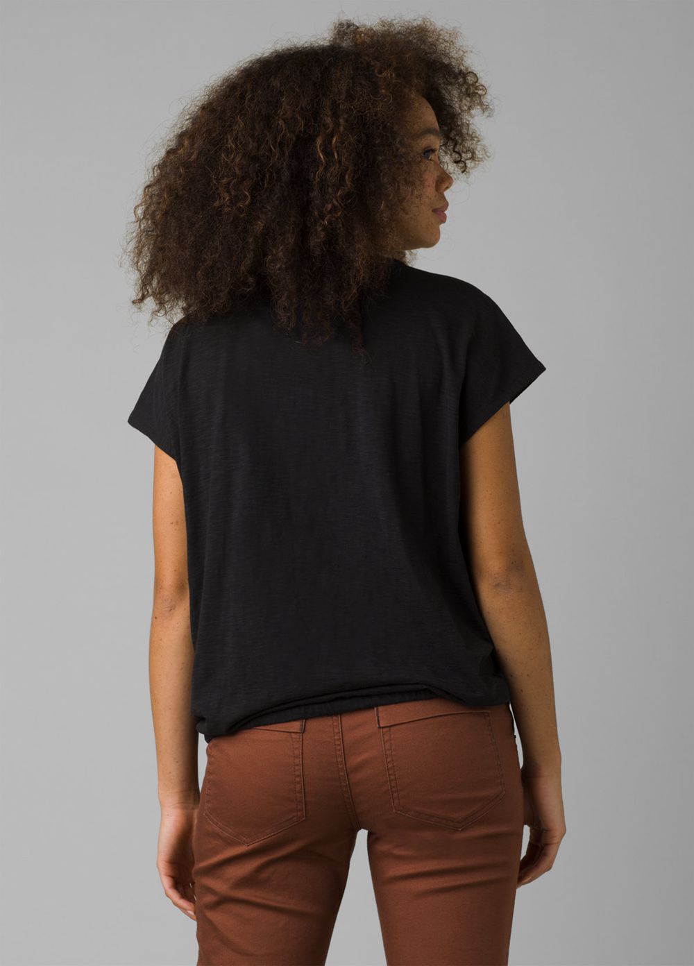 Black Women's PrAna Ocupas Popover Shirts | 78530-LHQS