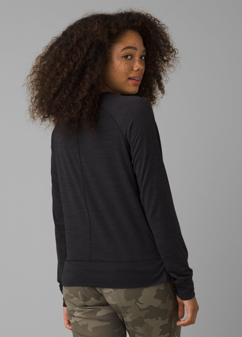 Black Women's PrAna Sol Protect T-Shirts | 38726-PHSF