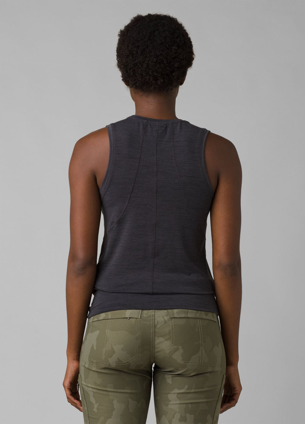 Black Women's PrAna Sol Protect Tank Top | 84360-EJVM