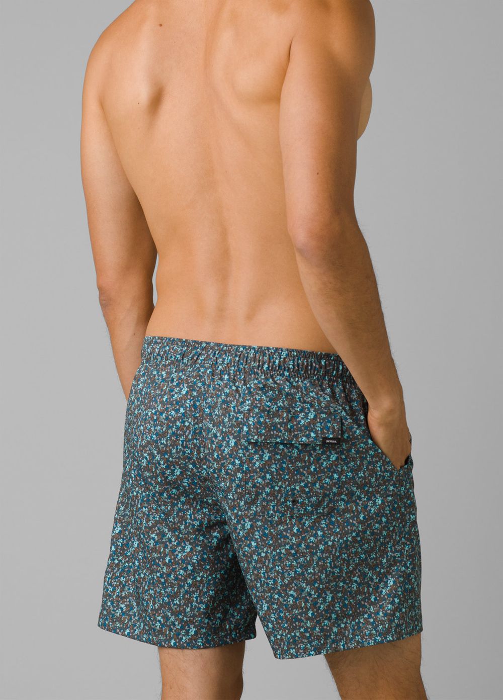 Blue Men's PrAna Bowie E-Waist Boardshorts | 31694-IEJK