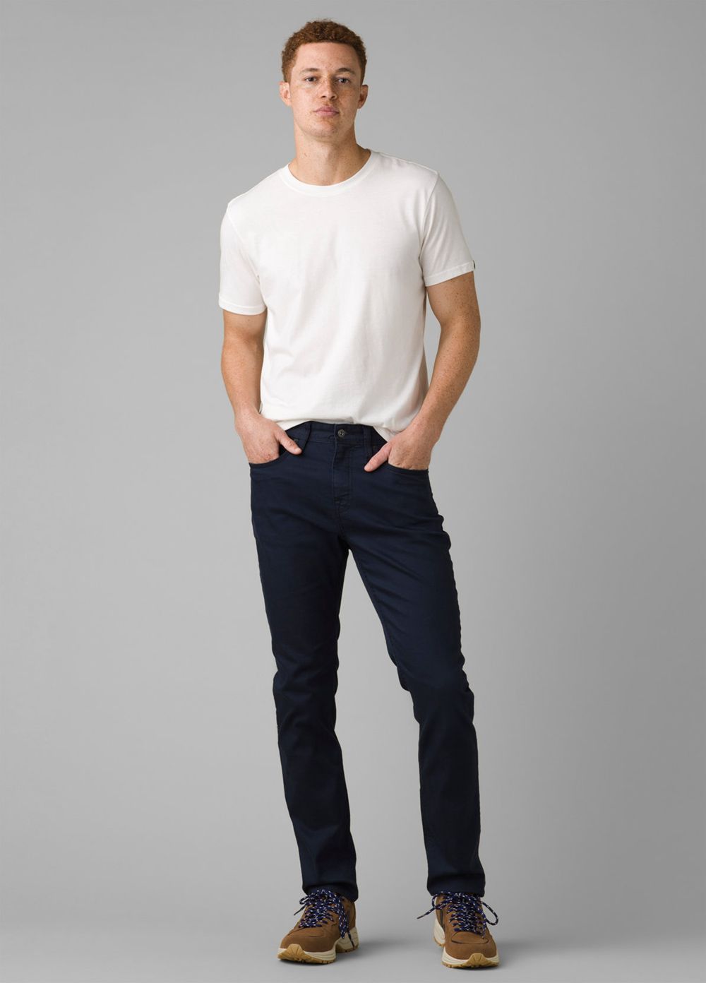 Blue Men's PrAna Bridger Slim Tapered Jeans | 31506-QVXO