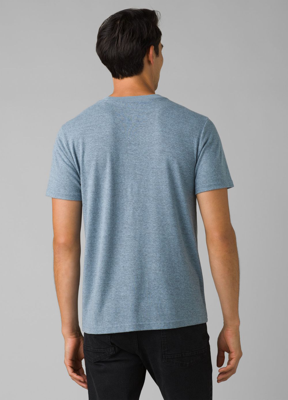 Blue Men's PrAna Cardiff Short Sleeve Pocket T-Shirts | 18032-WKUQ