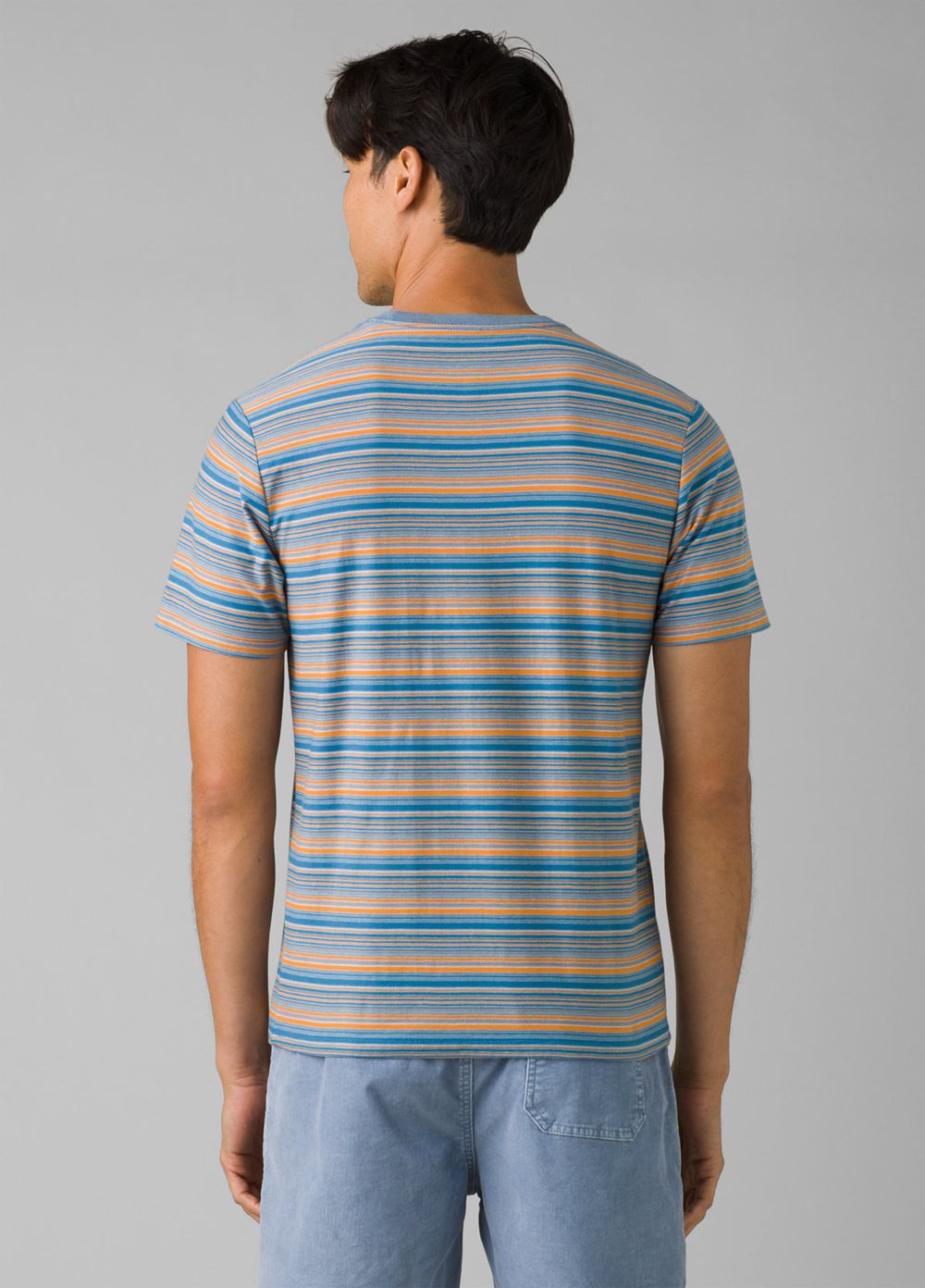 Blue Men's PrAna Cooper Point Crew T-Shirts | 03419-ZFEQ