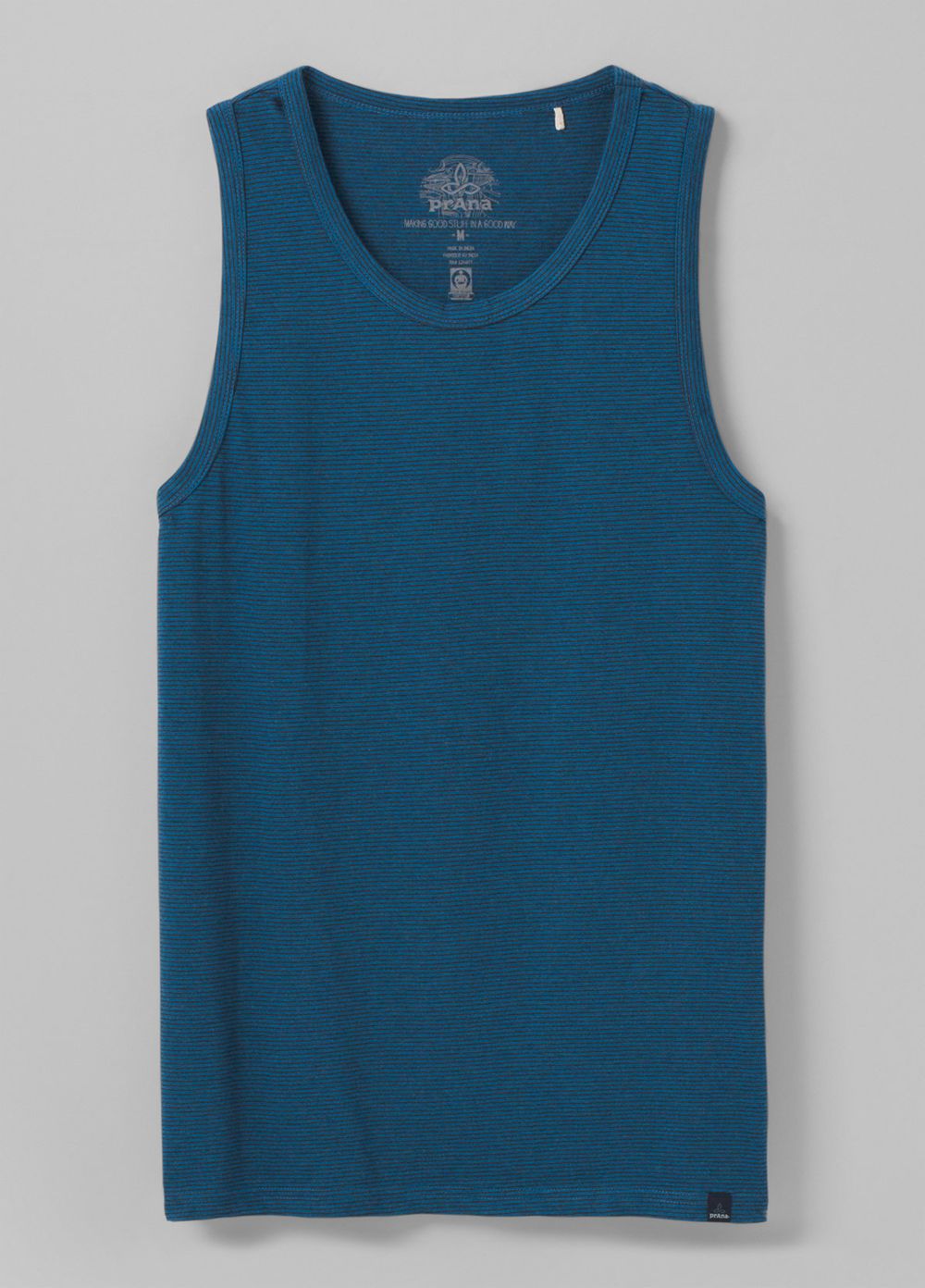 Blue Men's PrAna Cotton Tank Top | 73264-UWPE