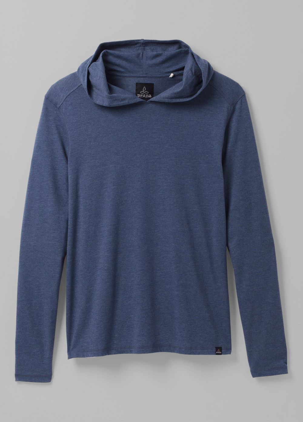 Blue Men's PrAna Hooded T-Shirts | 39147-IQRK