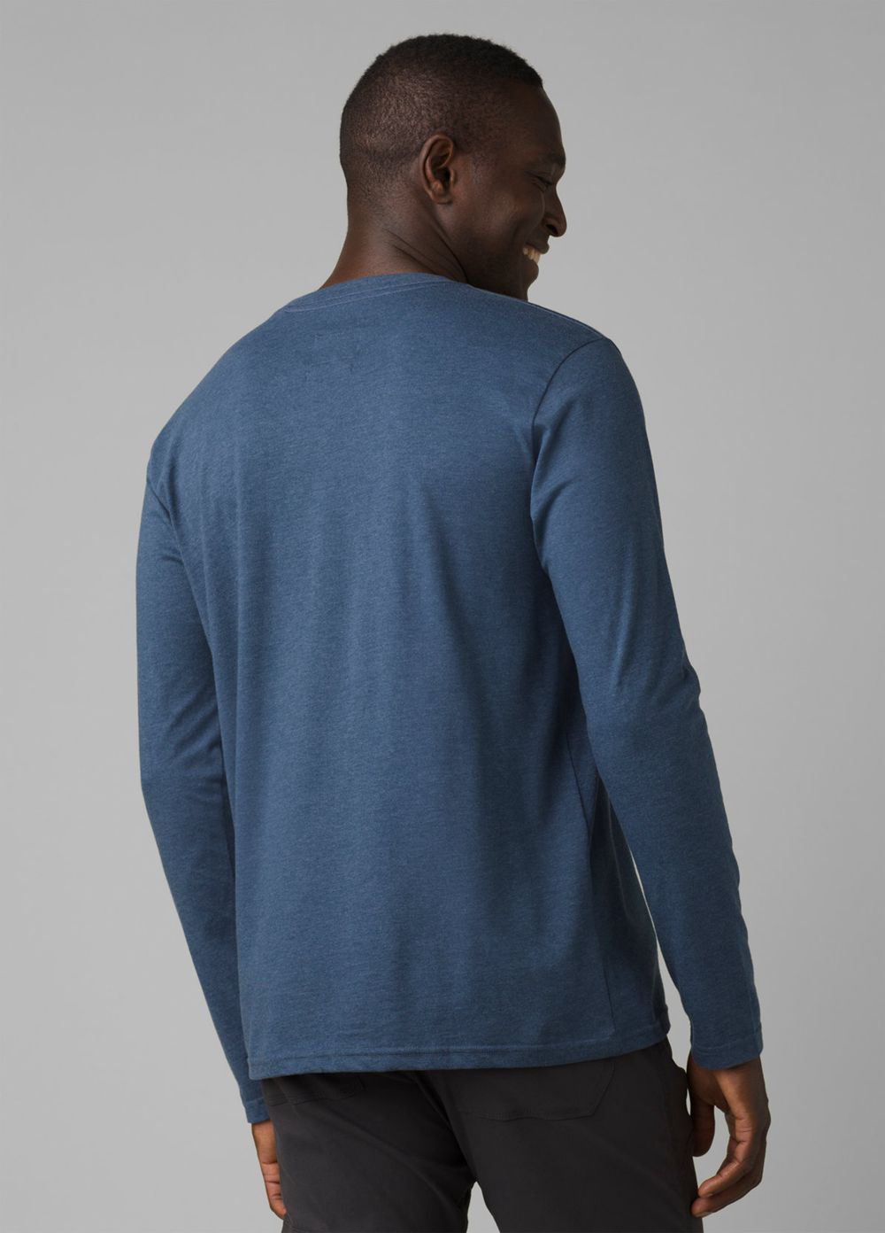 Blue Men's PrAna Journeyman Long Sleeve T-Shirts | 65048-SIOP