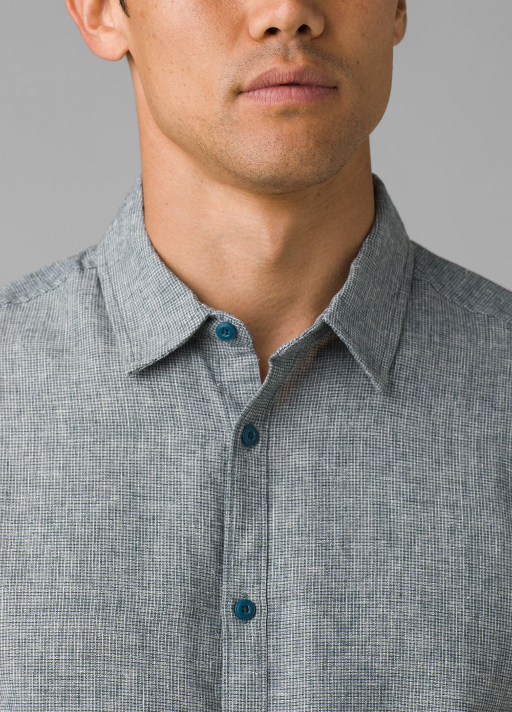 Blue Men's PrAna Lindores Shirts | 52907-TIRC