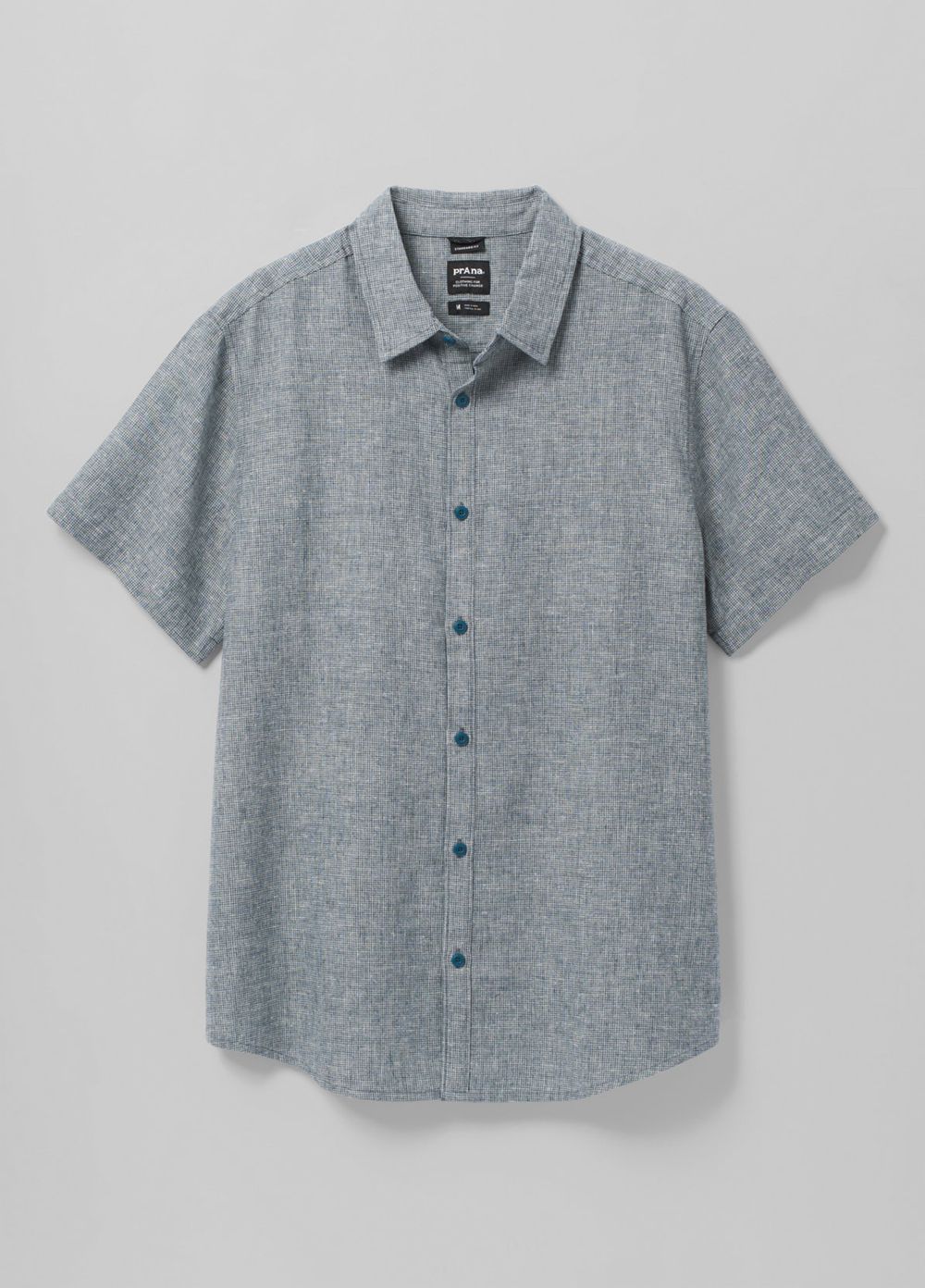 Blue Men's PrAna Lindores Shirts | 52907-TIRC